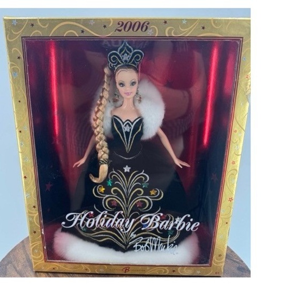 Vintage NEW Mattel 2006 Holiday Barbie Bob Mackie Black Gown Special Edition